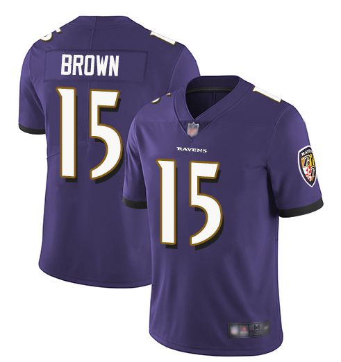 Men Baltimore Ravens #15 Brown Purple Nike Vapor Untouchable Limited NFL Jerseys->new york giants->NFL Jersey